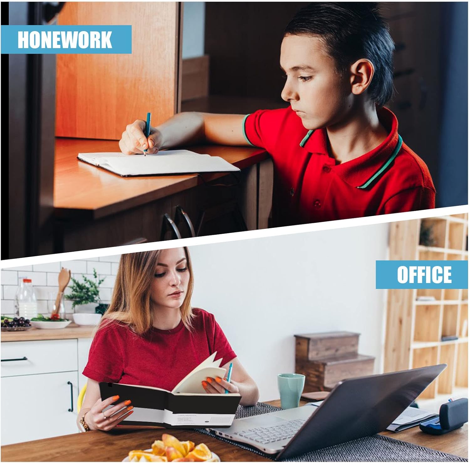 Lined Journal Notebook, (Black), 160 Pages, Medium 5.7 inches x 8 inches - 100 gsm Thick Paper, Hardcover - Image 7